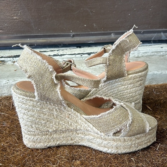 Castaner Bromelia Frayed Canvas Wedge Espadrilles Sz EU 39 Bohemian Vacation - Picture 10 of 14
